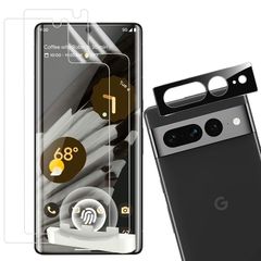 【新品】 Google Pixel 7 Pro 対応 フィルム（２枚入り）＋カメラフィルム（1枚入り）全面保護 TPU素材 自然修復 指紋認証対応 1