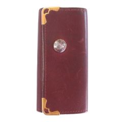カルティエ Cartier キーケース 4連 レザー 赤系 レッド系 小物