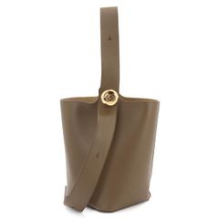 未使用 展示品 ロエベ LOEWE ペブル バケットバッグ ミディアム ショルダー バッグ レザー ブラウン AANBBBMX01 90335924