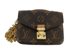 LOUIS VUITTON ルイヴィトン ショルダーバッグ ミクロ メティス M81267 ブラウン系 モノグラム レディース 2WAY チェーン ゴールド金具 美品