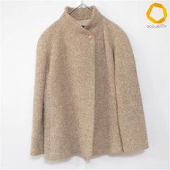 ロエベ LOEWE コート ハーフ アルパカ ベージュ系 ヴィンテージ レディース [1037539] F01