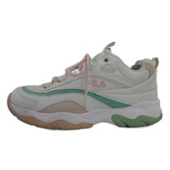 フィラ FILA フィラレイ FILA RAY スニーカー 厚底 レザー ローカット US6.5 24.5cm 白 ホワイト F5054-1161 /XZ ■GY99