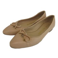 スチュアートワイツマン STUART WEITZMAN BRIA BALLET FLAT バレエシューズ フラットシューズ レザー ラウンドトゥ リボン US6.5 23.5cm ピンク S2966 /XZ ■GY19