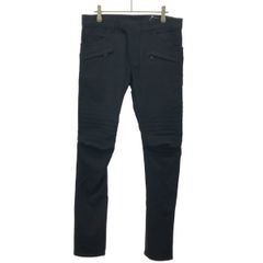 BALMAIN HOMME バルマン オム ストレッチウールバイカーパンツ T551 B750M ブラック 48