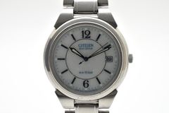 CITIZEN シチズン Eco-Drive E111-S027161 エコドライブ 腕時計 ホワイト 文字盤 ステンレス ステンレス ブレス 2000年代 ユニセックス メンズ レディース 中古