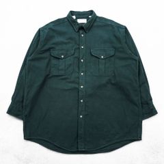 C.C. FILSON CO. USA製 コットンツイル 長袖 ワークシャツ 2XL グリーン フランネル 850XL