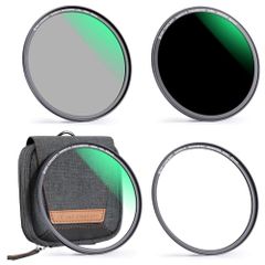 K&F CONCEPT 46mm マグネット式フィルターセット ND1000 CPL UV フィルター 磁気吸着 装着便利 光学ガラス 高透過率 低い反射率 28層ナノコーティング 超薄枠 撥水 防汚 キズ防止 フィルターバッグ 磁気アダプタ 83c7dfea