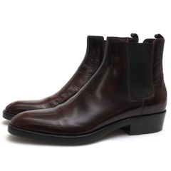 ブッテロ／BUTTERO サイドゴアブーツ シューズ 靴 メンズ 男性 男性用 レザー 革 本革 レッド ブラウン 赤 茶 B9180 プルストラップ付き レザーソール