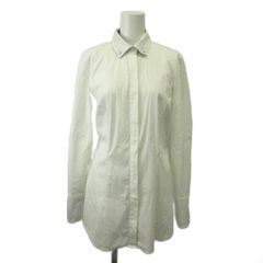 ブルネロクチネリ BRUNELLO CUCINELLI モニーレディテール ロングシャツ 長袖 レギュラーカラー L 白 ホワイト /NP ■GY62