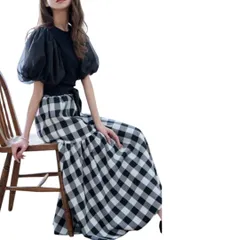emiriawiz チェック柄フレアロングスカート　美品 S