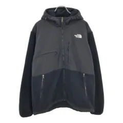 THE NORTH FACE ノースフェイス Denali デナリフーディー フリースジャケット アウトドア ブラック(メンズ XL)中古 古着 V6537