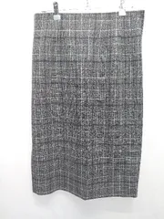 ◇ ⊆ green label relaxing UNITED ARROWS チェック柄 膝下丈 タイト スカート サイズ38 ブラック レディース E  【1503040002496】