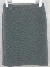 ◇ UNITED ARROWS　green label relaxing　 グリーンレーベルリラクシング バックジップ 膝丈 タイト スカート 36 グレー *  【1002799036252】