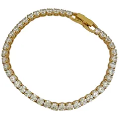 スワロフスキー SWAROVSKI ラインストーン ブレスレット ブレスレット GP ゴールド レディース 【中古】