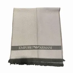 エンポリオアルマーニ EMPORIO ARMANI マフラー ウール 灰色 グレー ■ST ☆AA★のサムネイル