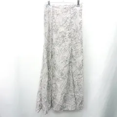 ◇ ⊂ GRL グレイル 総刺<!-利用不可文字-!> ロング丈 フレア スカート サイズS グレージュ系 レディース E  【1409100069402】