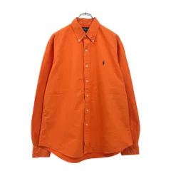 Polo by Ralph Lauren ポロ ラルフローレン ボタンダウン 長袖シャツ オレンジ(メンズ L)中古 古着 V1967