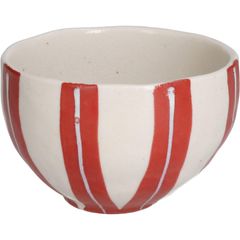 美濃焼 小丼 一珍十草 (赤) 132-1128