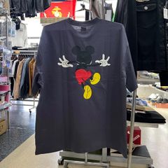 XL あり‼️Disney ディズニー⚫︎ミッキー　半袖　ビッグシルエット　プリント　Tシャツ　チャコール