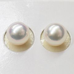 現品限り 現物 7.5mm - 8mm ホワイトピンク 天女カラー ラウンド あこや真珠 ペア ピアス ペアルース 真珠のみ