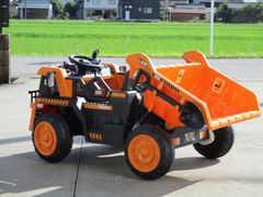 【サンプルアウトレット】乗用ラジコンカー ダンプカー トラック＜オレンジ＞