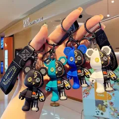「バラ売り」くま ハーフ ロボット 韓国風 バックチャーム キーホルダー ストラップ 全4種