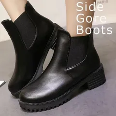 ブーツ レディース ショートブーツ レディース 厚底 サイドゴアブーツ チャンキーヒール シューズ 春 送料無料 ^bo-286^