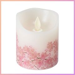 ☆人気商品☆ニホンローソク LEDキャンドル 灯ととなり 桜 7.5×7.5×8.5cm