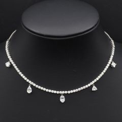 A050 スワロフスキー SWAROVSKI ネックレス ラインストーン デザイン シルバー