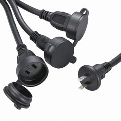 新品 OHM 防雨型作業用フタ付コード 3又 2.5m ブラック HS-EW3025F3-K 00-4351