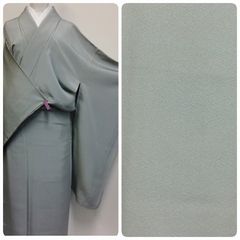 ★　美品　色無地　正絹　作家　中振袖　花紋　トール　★　n934