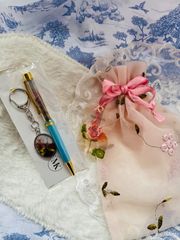 レジンキーホルダー　& ボールペンセット　プレゼント