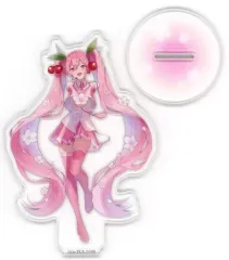 【中古】雑貨 桜ミク/桜両手持ち 描き下ろしクリアスタンド 「タイトーくじ本舗 桜ミク 2nd season」 D賞