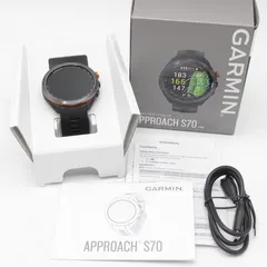 美品】GARMIN Approach S70 47mm Black 010-02746-22 スマートウォッチ