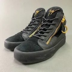 3d3 Giuseppe Zanotti ジュゼッペ ザノッティ ミドルカット スニーカー 41 / 26cm ブラック レザー シューズ KRISS COBYのサムネイル