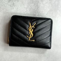 美品】 YSL SAINT LAURENT サンローラン カサンドラマトラッセジッピーウォレット 二つ折り財布 キャビアスキン ブラック 403723  - メルカリ