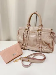 MIU MIU ミュウミュウ 2way バッグ ハンドバッグ ヴィッテロリュクス
