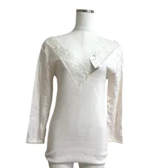 ルシアン　レディース下着　アンダーシャツ　インナーシャツ　あったかインナー　Vネック　7分袖　ピンク　LL