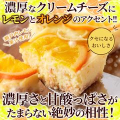 香る柑橘と濃厚クリームチーズが際立つ！レモン＆オレンジプレミアムチーズケーキ2本