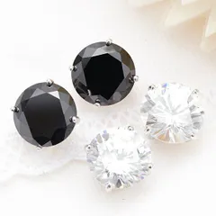 シルバーピアス 大粒10mmキュービックジルコニア メール便 送料無料 秋冬 大人気