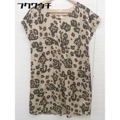 ◇ a.v.v standard アー ヴェ ヴェスタンダード 総柄　 半袖 膝丈 ワンピース サイズ40 ピンク　ブラウン レディース 【中古】 【1106080005924】