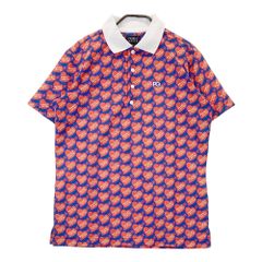 M【未使用品】1PIU1UGUALE3　GOLF ロゴモックネック半袖シャツGW 新品1PIU1UGUALE3 GOLF24SSランダムロゴモックネックTシャツ灰