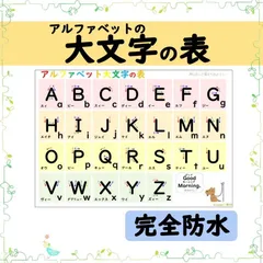 【アルファベットの大文字の表】読みながら覚えられる♪お風呂でも使える完全防水仕様◎のサムネイル