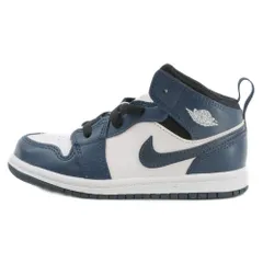 NIKE (ナイキ) TD Air Jordan 1 Mid Armoury Navy ジョーダン 1 ミッド トドラー ミッドカットスニーカー キッズ 640735-411 ネイビー/ホワイト US10C/16.0cm