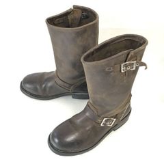 ハーレーダビッドソン【40/25.0/茶/BROWN】本革/グッドイヤー製法/エンジニア/バイクブーツ/オイル耐性ソール/Shoes/Vintage◆pWB86-4 BUZZBERG 19