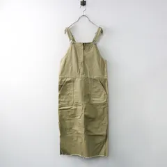 【値下げ】グリーンレーベルリラクシング green label relaxing ジップアップサロペットスカート/ベージュ ワンピース タイト【2400014342130】