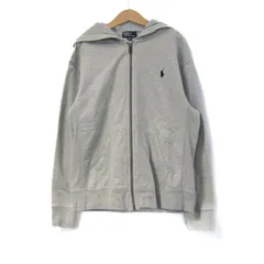 ポロバイラルフローレン パーカー トップス ジップアップスウェット キッズ 男の子用 M(10-12)サイズ グレー Polo by Ralph Lauren 【中古】