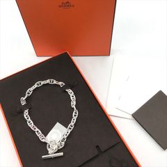 超美品 HERMES エルメス シェーヌダンクル GM チェーン ネックレス 29コマ アクサセリー 首輪 チョーカー シルバー ユニセックス k5410