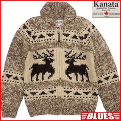 カウチン セーター kanata ニット L カナダ製 カナタ 鹿柄 カウチンセーターサイズL一覧←SEULB屋着古← HN2159