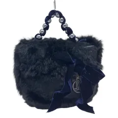 LANVIN COLLECTION(ランバンコレクション) ハンドバッグ - ダークネイビー ファー